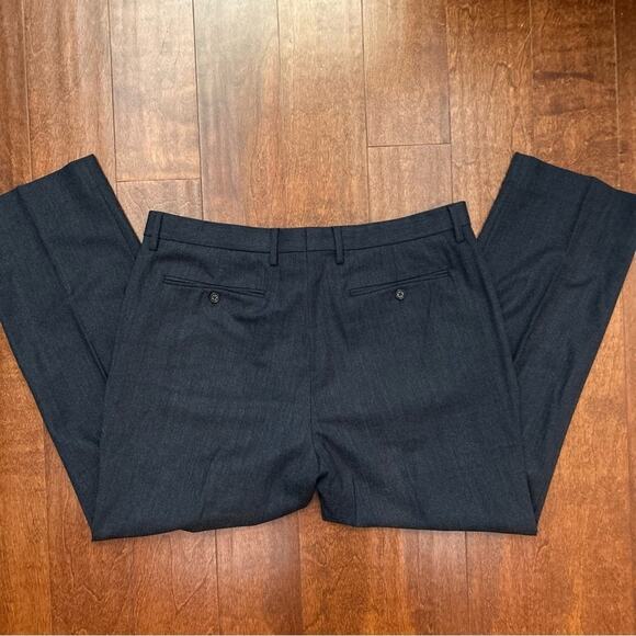 Banana Republic Modern Slim Fit Men’s Wool Pants, Dark Steely Blue, Size 36x30 - Picture 7 of 12